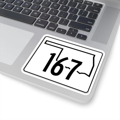 Oklahoma State Highway 167 (Oklahoma) (Road Sign) STICKER Vinyl Kiss-Cut Decal - The Sticker Space