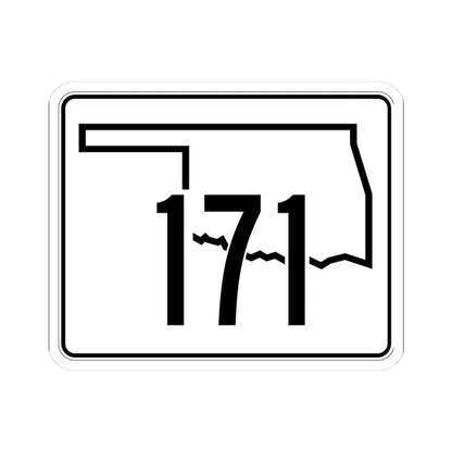 Oklahoma State Highway 171 (Oklahoma) (Road Sign) STICKER Vinyl Kiss-Cut Decal 3 Inch White - The Sticker Space