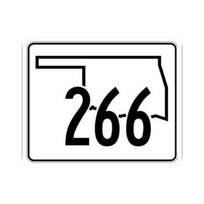 Oklahoma State Highway 266 (Oklahoma) (Road Sign) STICKER Vinyl Kiss-Cut Decal 2 Inch White - The Sticker Space