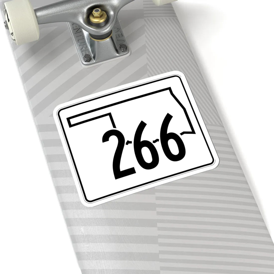Oklahoma State Highway 266 (Oklahoma) (Road Sign) STICKER Vinyl Kiss-Cut Decal - The Sticker Space