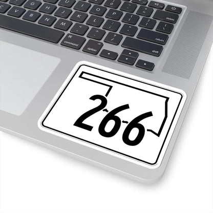 Oklahoma State Highway 266 (Oklahoma) (Road Sign) STICKER Vinyl Kiss-Cut Decal - The Sticker Space