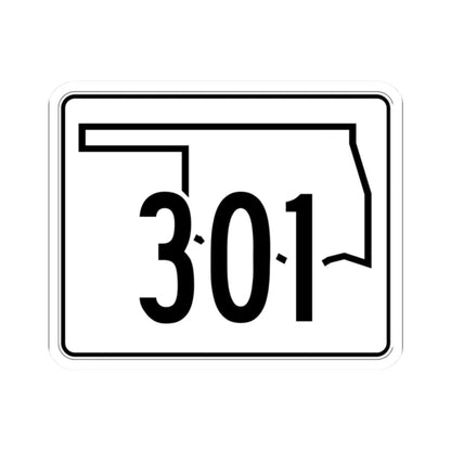 Oklahoma State Highway 301 (Oklahoma) (Road Sign) STICKER Vinyl Kiss-Cut Decal 2 Inch White - The Sticker Space