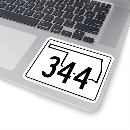 Oklahoma State Highway 344 (Oklahoma) (Road Sign) STICKER Vinyl Kiss-Cut Decal - The Sticker Space