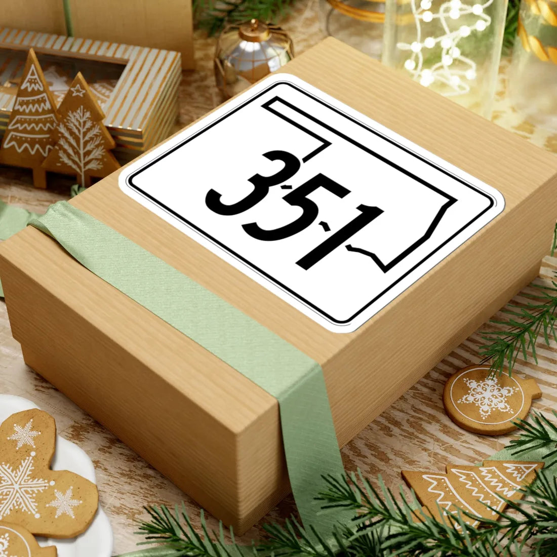 Oklahoma State Highway 351 (Oklahoma) (Road Sign) STICKER Vinyl Kiss-Cut Decal - The Sticker Space