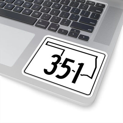 Oklahoma State Highway 351 (Oklahoma) (Road Sign) STICKER Vinyl Kiss-Cut Decal - The Sticker Space