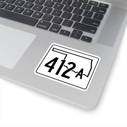 Oklahoma State Highway 412A (Oklahoma) (Road Sign) STICKER Vinyl Kiss-Cut Decal - The Sticker Space