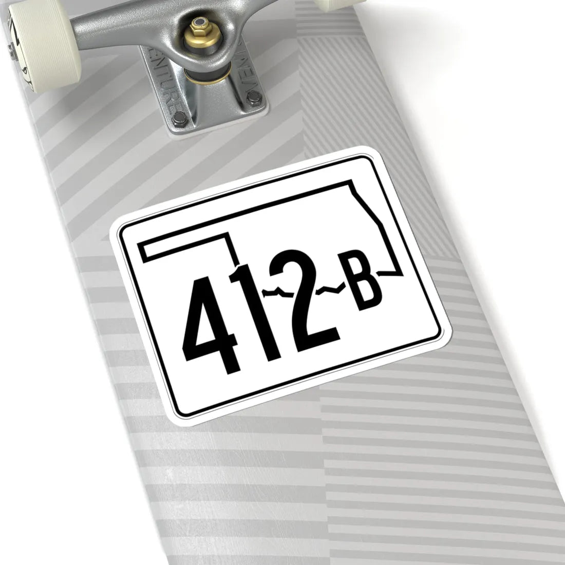 Oklahoma State Highway 412B (Oklahoma) (Road Sign) STICKER Vinyl Kiss-Cut Decal - The Sticker Space