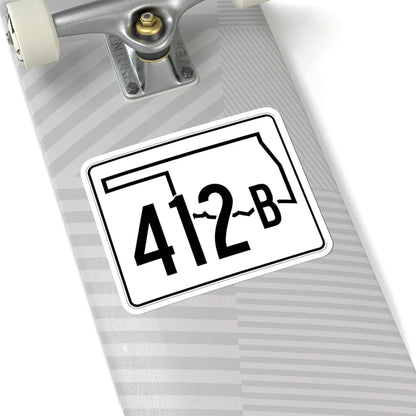 Oklahoma State Highway 412B (Oklahoma) (Road Sign) STICKER Vinyl Kiss-Cut Decal - The Sticker Space