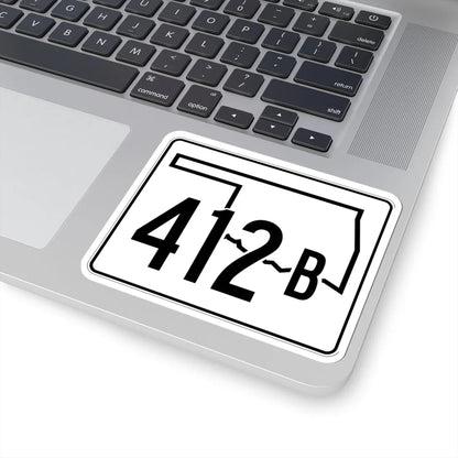 Oklahoma State Highway 412B (Oklahoma) (Road Sign) STICKER Vinyl Kiss-Cut Decal - The Sticker Space
