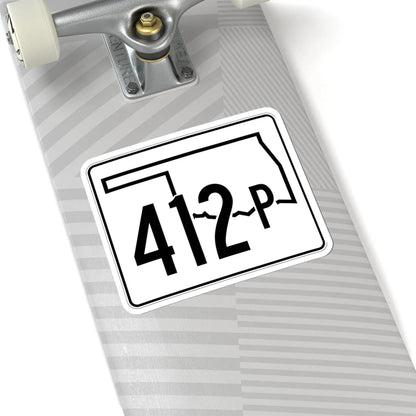 Oklahoma State Highway 412P (Oklahoma) (Road Sign) STICKER Vinyl Kiss-Cut Decal - The Sticker Space