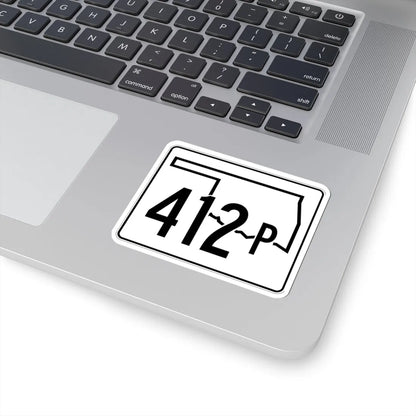 Oklahoma State Highway 412P (Oklahoma) (Road Sign) STICKER Vinyl Kiss-Cut Decal - The Sticker Space