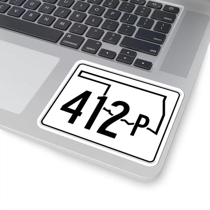 Oklahoma State Highway 412P (Oklahoma) (Road Sign) STICKER Vinyl Kiss-Cut Decal - The Sticker Space