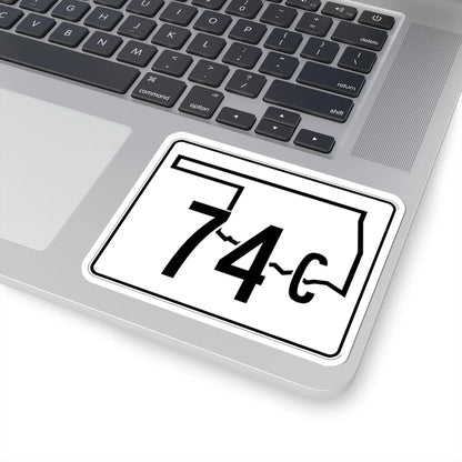 Oklahoma State Highway 74C (Oklahoma) (Road Sign) STICKER Vinyl Kiss-Cut Decal - The Sticker Space