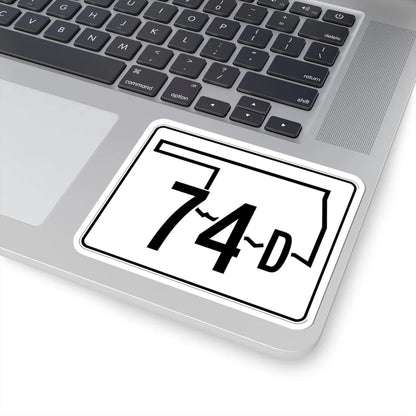 Oklahoma State Highway 74D (Oklahoma) (Road Sign) STICKER Vinyl Kiss-Cut Decal - The Sticker Space