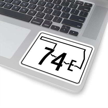 Oklahoma State Highway 74E (Oklahoma) (Road Sign) STICKER Vinyl Kiss-Cut Decal - The Sticker Space