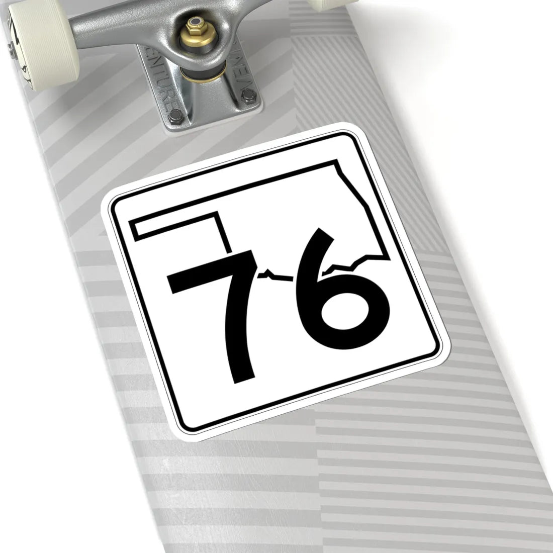 Oklahoma State Highway 76 (Oklahoma) (Road Sign) STICKER Vinyl Kiss-Cut Decal - The Sticker Space