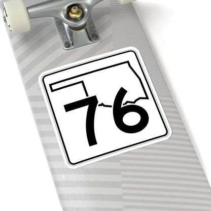 Oklahoma State Highway 76 (Oklahoma) (Road Sign) STICKER Vinyl Kiss-Cut Decal - The Sticker Space