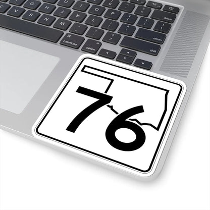 Oklahoma State Highway 76 (Oklahoma) (Road Sign) STICKER Vinyl Kiss-Cut Decal - The Sticker Space
