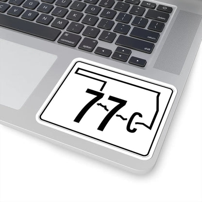 Oklahoma State Highway 77C (Oklahoma) (Road Sign) STICKER Vinyl Kiss-Cut Decal - The Sticker Space