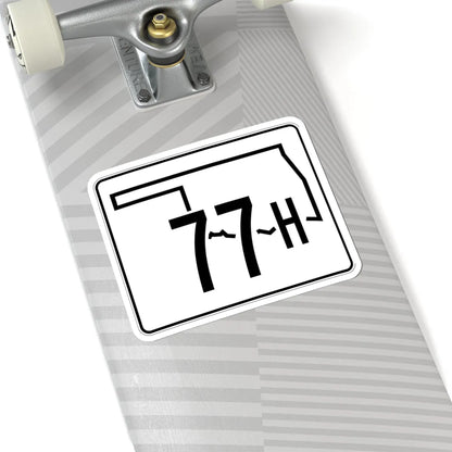 Oklahoma State Highway 77H (Oklahoma) (Road Sign) STICKER Vinyl Kiss-Cut Decal - The Sticker Space