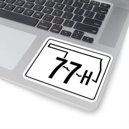 Oklahoma State Highway 77H (Oklahoma) (Road Sign) STICKER Vinyl Kiss-Cut Decal - The Sticker Space