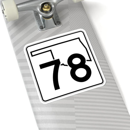 Oklahoma State Highway 78 (Oklahoma) (Road Sign) STICKER Vinyl Kiss-Cut Decal - The Sticker Space