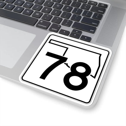 Oklahoma State Highway 78 (Oklahoma) (Road Sign) STICKER Vinyl Kiss-Cut Decal - The Sticker Space