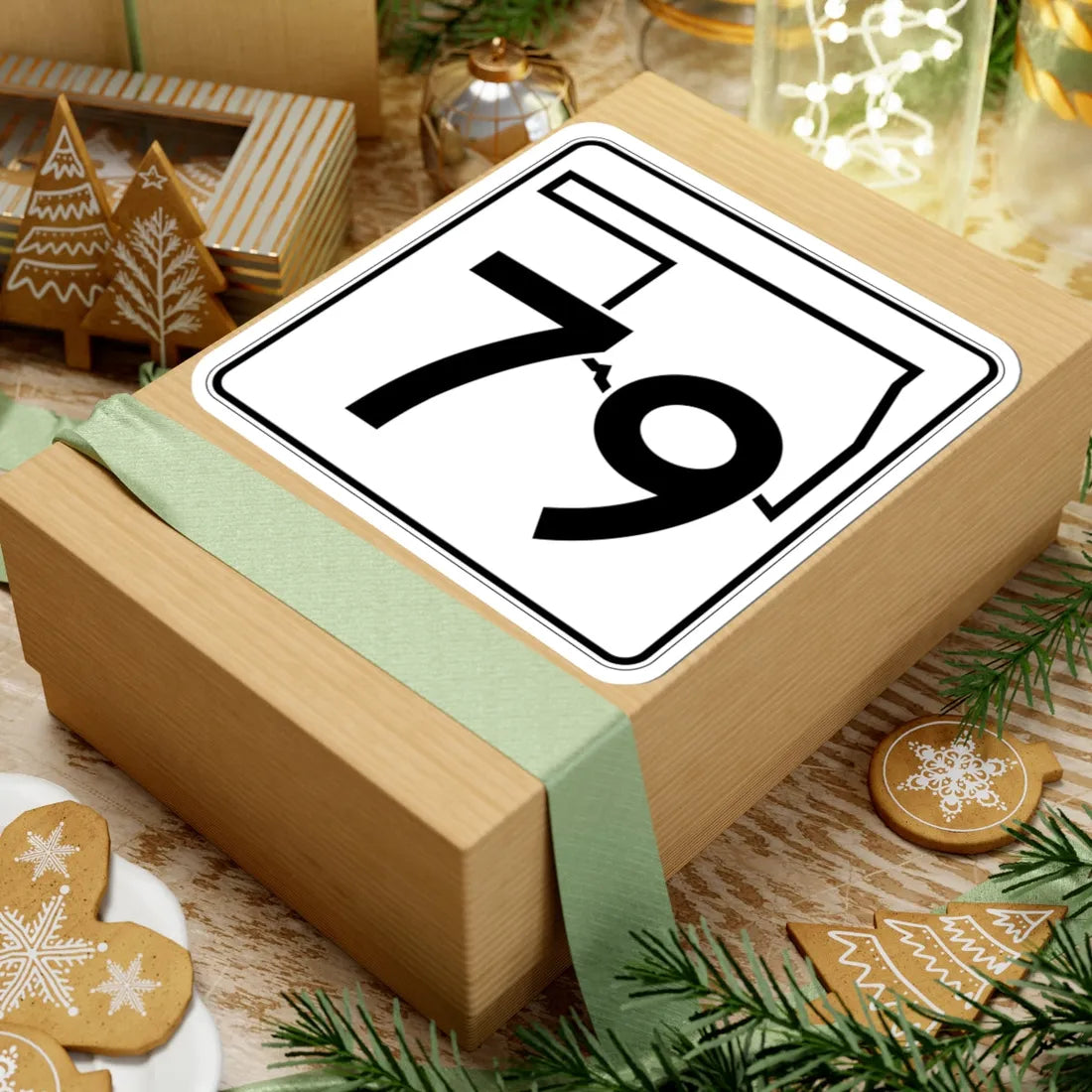 Oklahoma State Highway 79 (Oklahoma) (Road Sign) STICKER Vinyl Kiss-Cut Decal - The Sticker Space