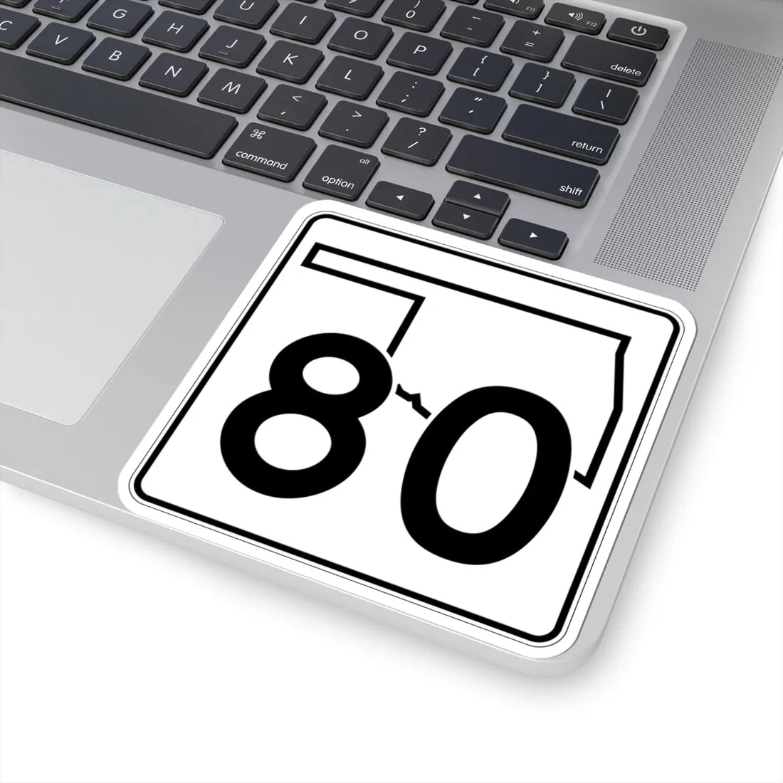 Oklahoma State Highway 80 (Oklahoma) (Road Sign) STICKER Vinyl Kiss-Cut Decal - The Sticker Space