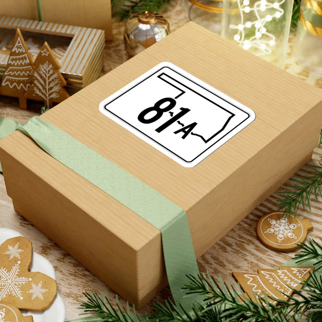 Oklahoma State Highway 81A (Oklahoma) (Road Sign) STICKER Vinyl Kiss-Cut Decal - The Sticker Space