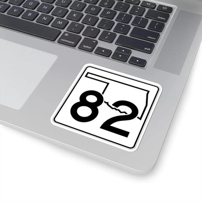 Oklahoma State Highway 82 (Oklahoma) (Road Sign) STICKER Vinyl Kiss-Cut Decal - The Sticker Space