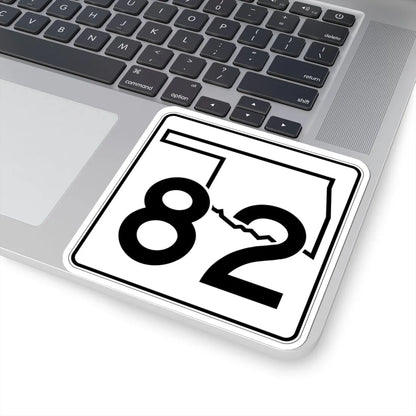 Oklahoma State Highway 82 (Oklahoma) (Road Sign) STICKER Vinyl Kiss-Cut Decal - The Sticker Space