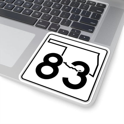 Oklahoma State Highway 83 (Oklahoma) (Road Sign) STICKER Vinyl Kiss-Cut Decal - The Sticker Space