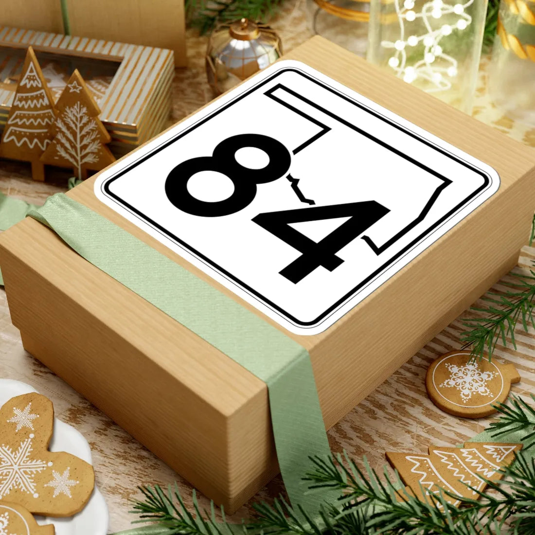 Oklahoma State Highway 84 (Oklahoma) (Road Sign) STICKER Vinyl Kiss-Cut Decal - The Sticker Space