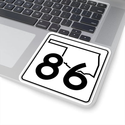 Oklahoma State Highway 86 (Oklahoma) (Road Sign) STICKER Vinyl Kiss-Cut Decal - The Sticker Space