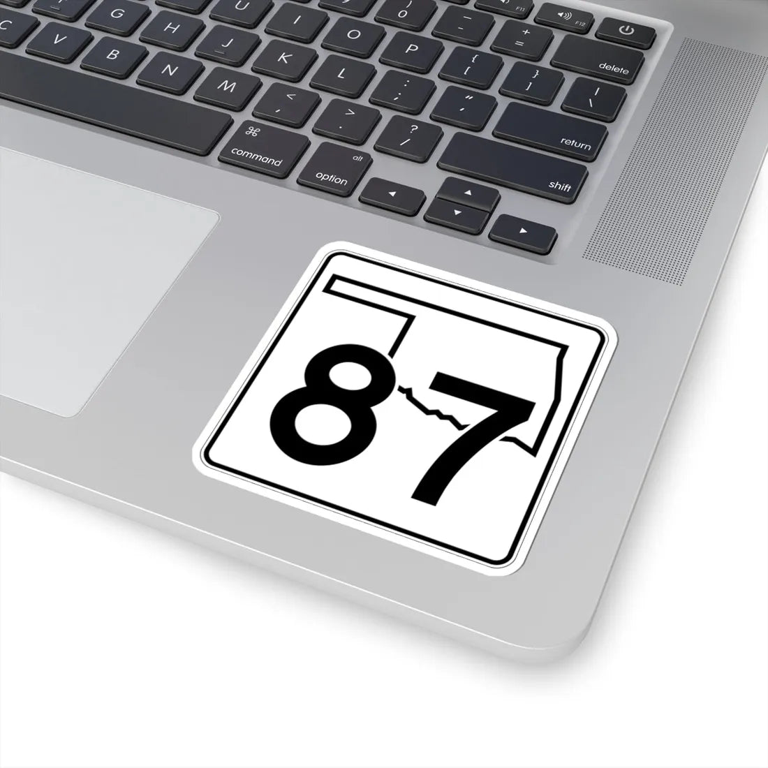 Oklahoma State Highway 87 (Oklahoma) (Road Sign) STICKER Vinyl Kiss-Cut Decal - The Sticker Space