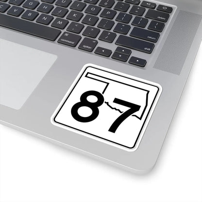 Oklahoma State Highway 87 (Oklahoma) (Road Sign) STICKER Vinyl Kiss-Cut Decal - The Sticker Space