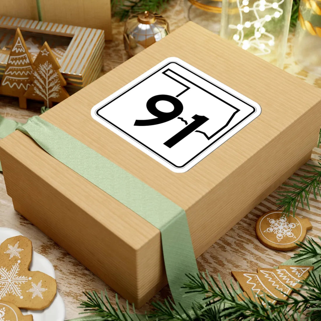 Oklahoma State Highway 91 (Oklahoma) (Road Sign) STICKER Vinyl Kiss-Cut Decal - The Sticker Space