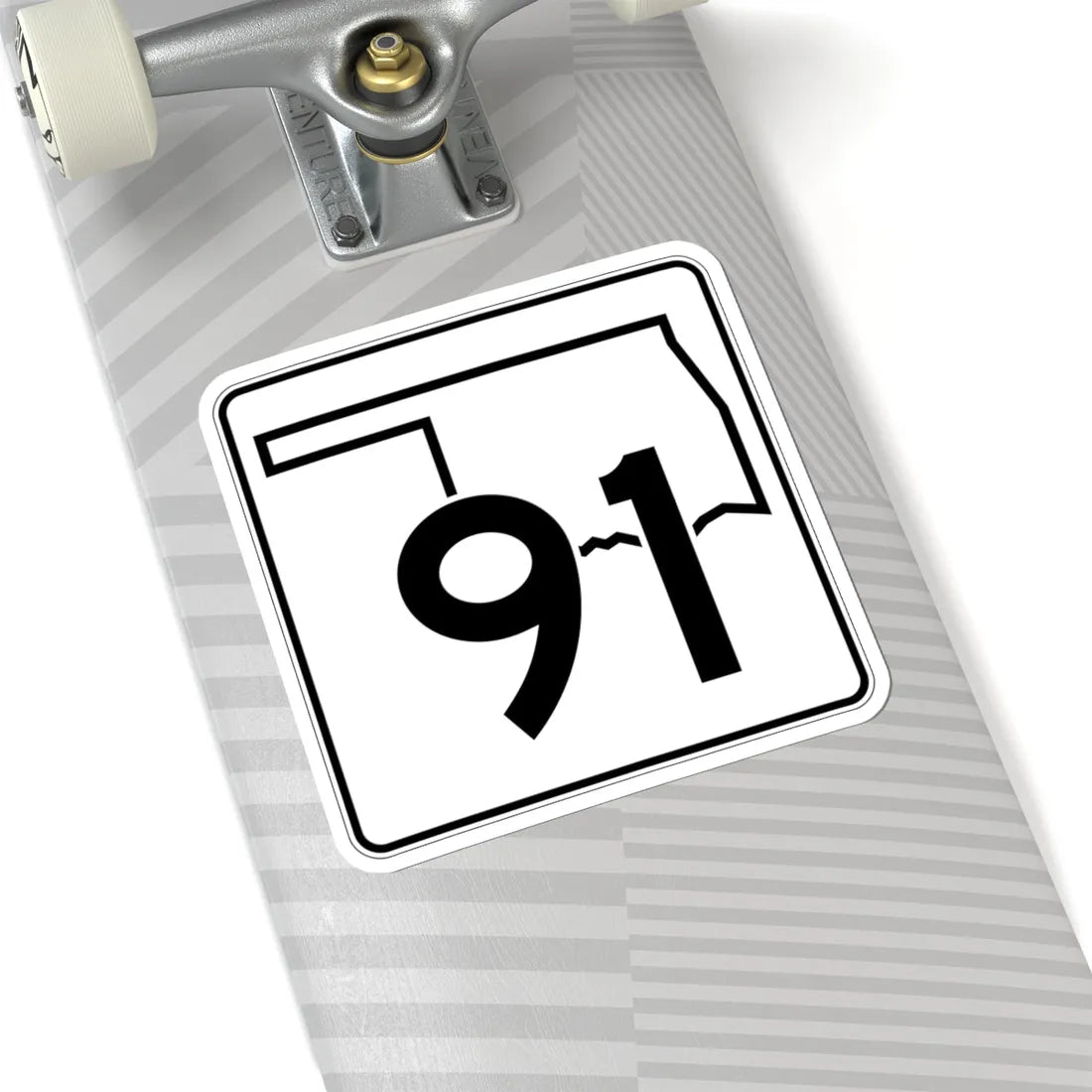 Oklahoma State Highway 91 (Oklahoma) (Road Sign) STICKER Vinyl Kiss-Cut Decal - The Sticker Space