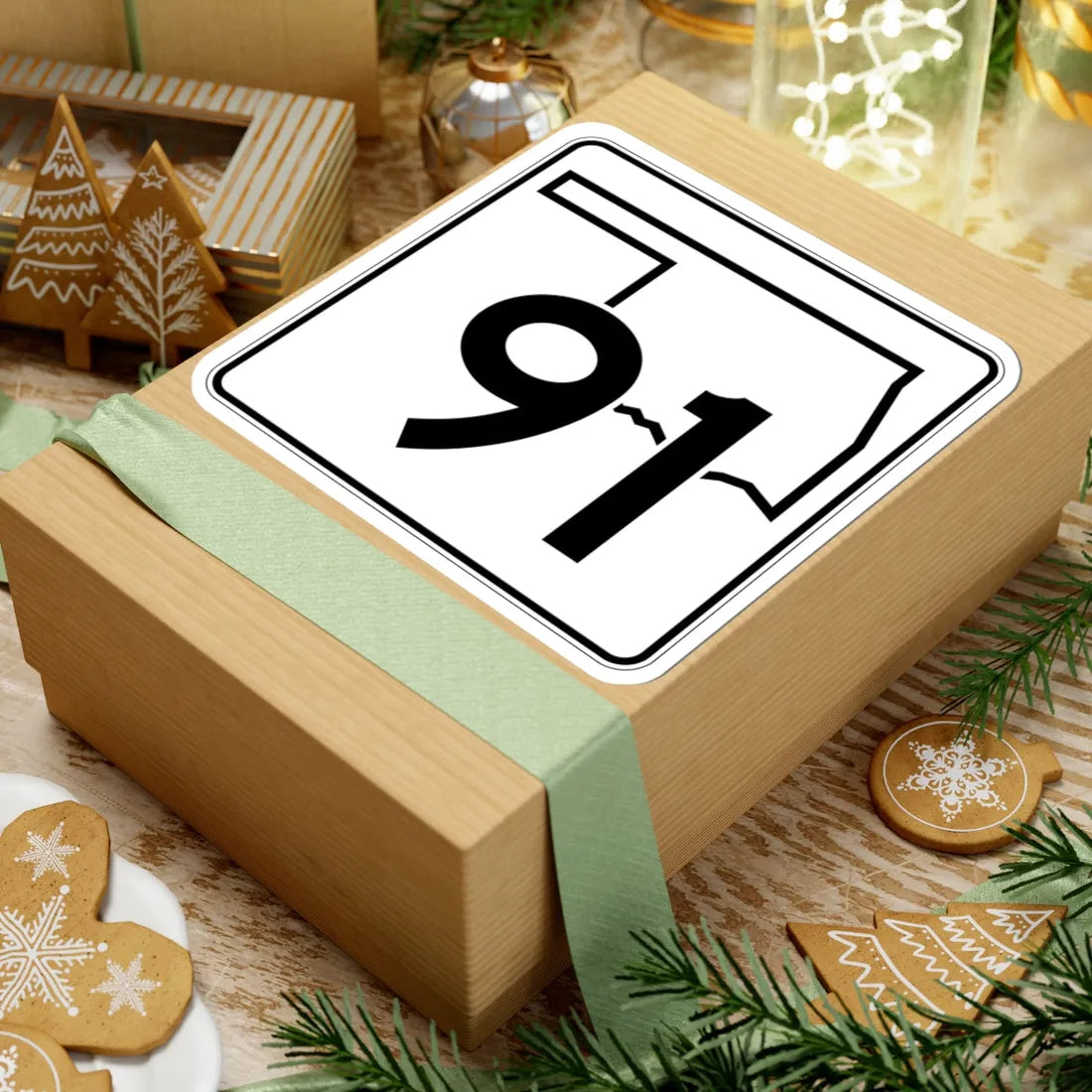 Oklahoma State Highway 91 (Oklahoma) (Road Sign) STICKER Vinyl Kiss-Cut Decal - The Sticker Space