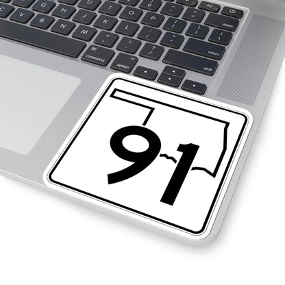 Oklahoma State Highway 91 (Oklahoma) (Road Sign) STICKER Vinyl Kiss-Cut Decal - The Sticker Space