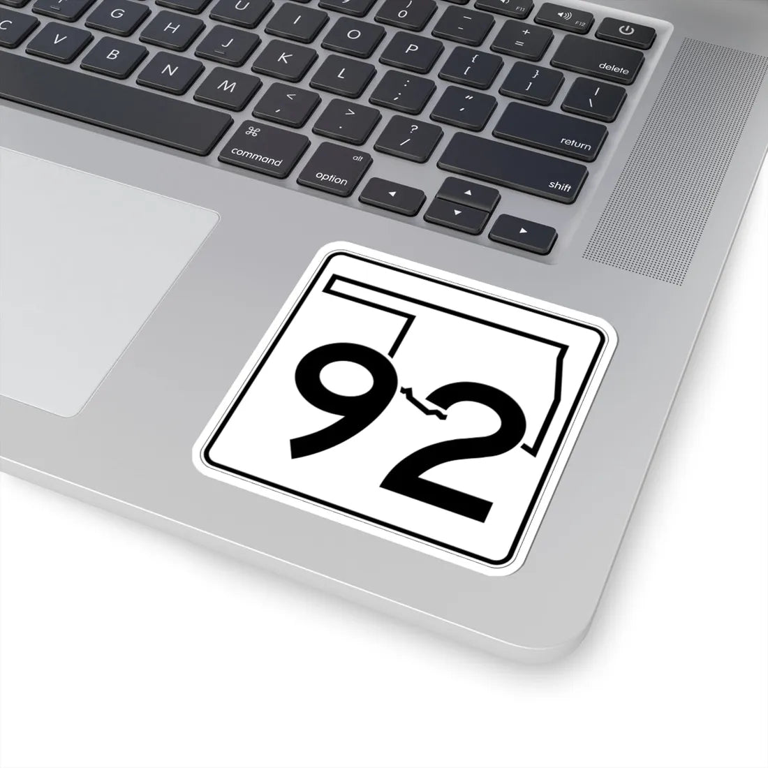 Oklahoma State Highway 92 (Oklahoma) (Road Sign) STICKER Vinyl Kiss-Cut Decal - The Sticker Space