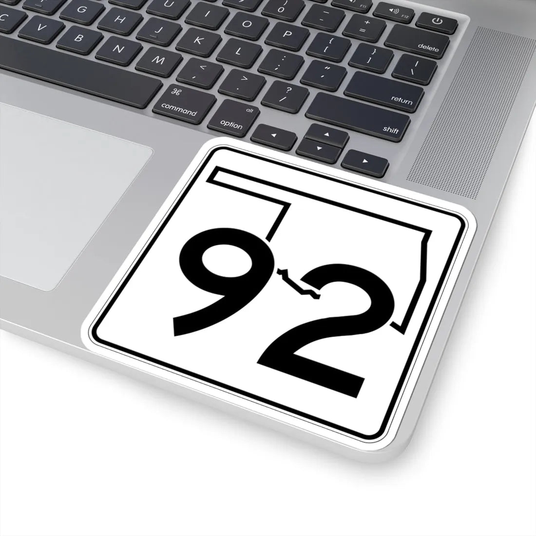 Oklahoma State Highway 92 (Oklahoma) (Road Sign) STICKER Vinyl Kiss-Cut Decal - The Sticker Space