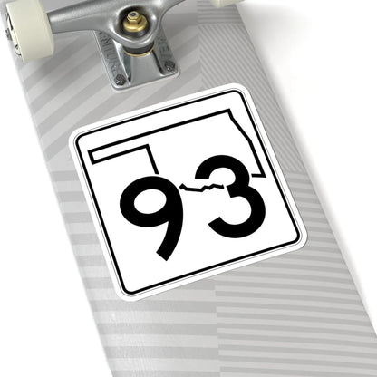 Oklahoma State Highway 93 (Oklahoma) (Road Sign) STICKER Vinyl Kiss-Cut Decal - The Sticker Space