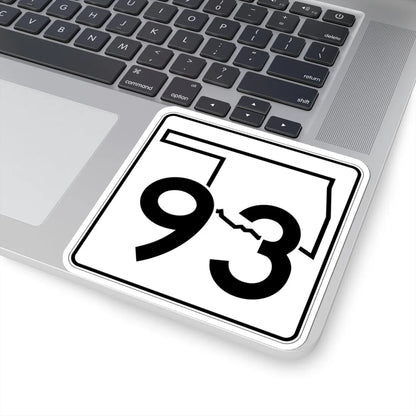Oklahoma State Highway 93 (Oklahoma) (Road Sign) STICKER Vinyl Kiss-Cut Decal - The Sticker Space