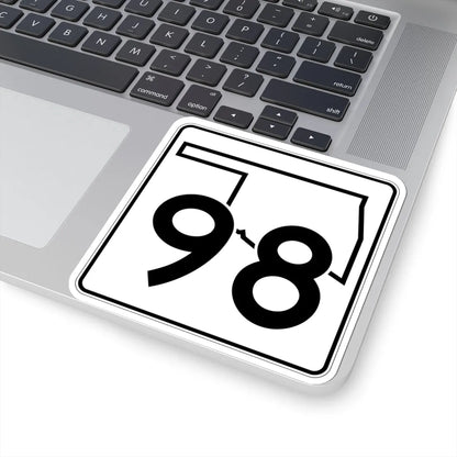 Oklahoma State Highway 98 (Oklahoma) (Road Sign) STICKER Vinyl Kiss-Cut Decal - The Sticker Space