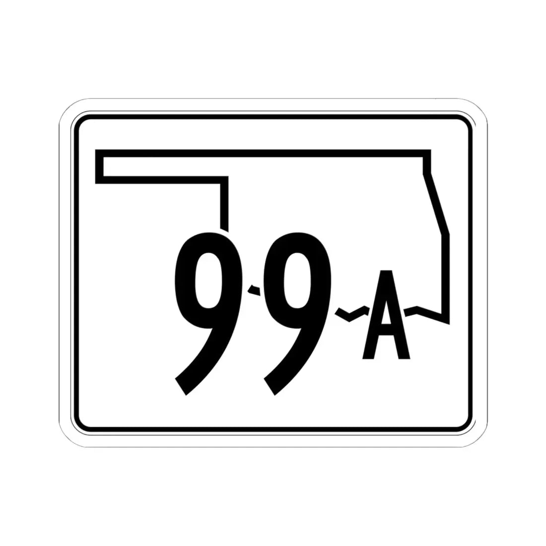 Oklahoma State Highway 99A (Oklahoma) (Road Sign) STICKER Vinyl Kiss-Cut Decal 6 Inch White - The Sticker Space