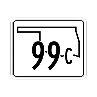 Oklahoma State Highway 99C (Oklahoma) (Road Sign) STICKER Vinyl Kiss-Cut Decal 4 Inch White - The Sticker Space