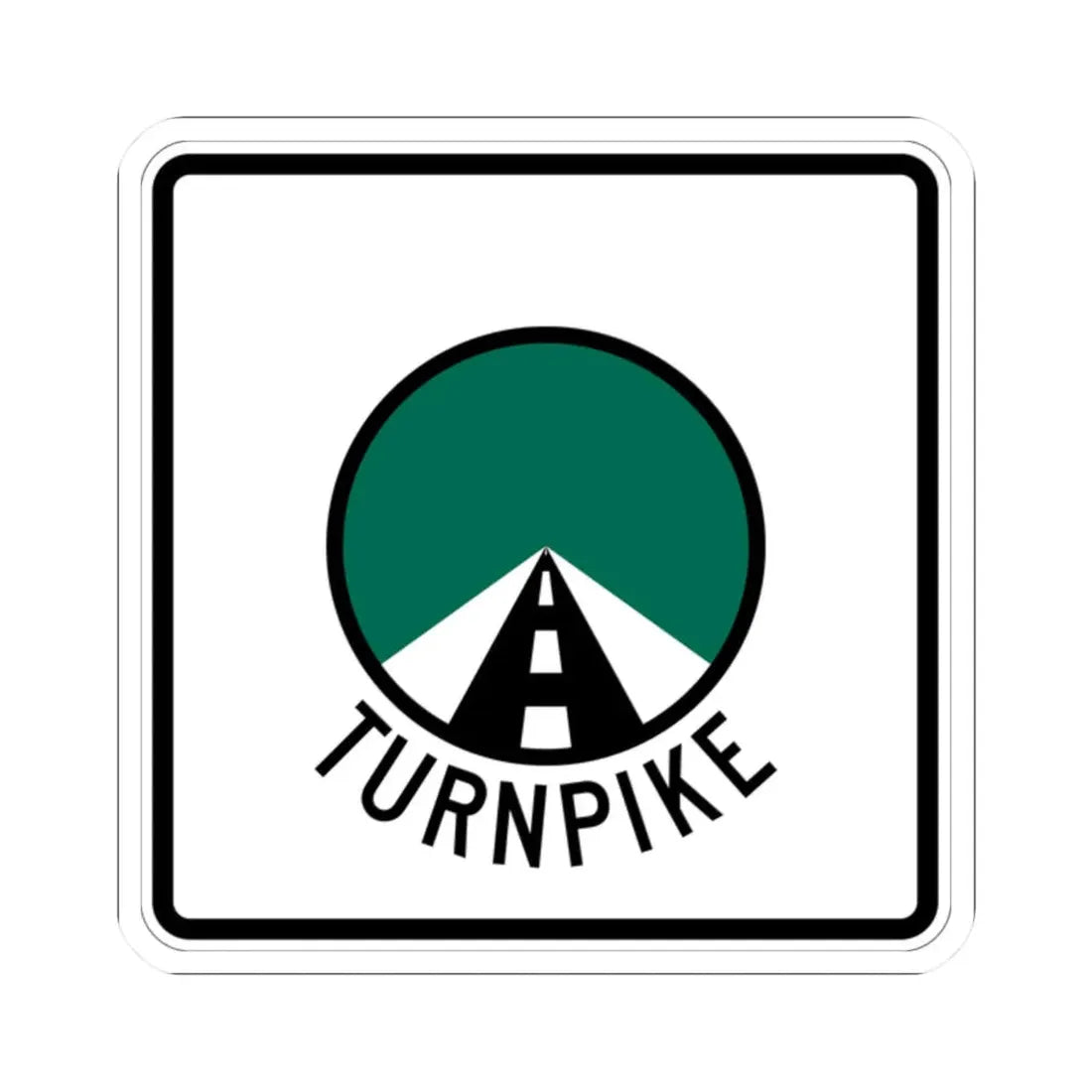 Oklahoma Turnpike template (Oklahoma) (Road Sign) STICKER Vinyl Kiss-Cut Decal 2 Inch White - The Sticker Space