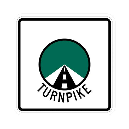 Oklahoma Turnpike template (Oklahoma) (Road Sign) STICKER Vinyl Kiss-Cut Decal 2 Inch White - The Sticker Space